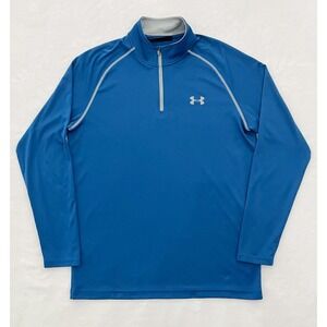 Under Armour Heatgear ¼ Zip Pull Over Lightweight Blue Men's Medium